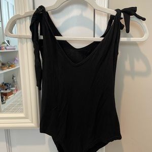 Black Bodysuit with Ties